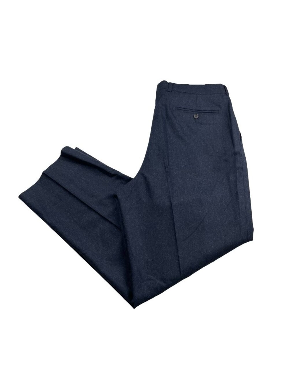 Dunhill Men’s 100% Wool Flannel Flat Front Dress Pants Navy Blue • Italy • 36x30